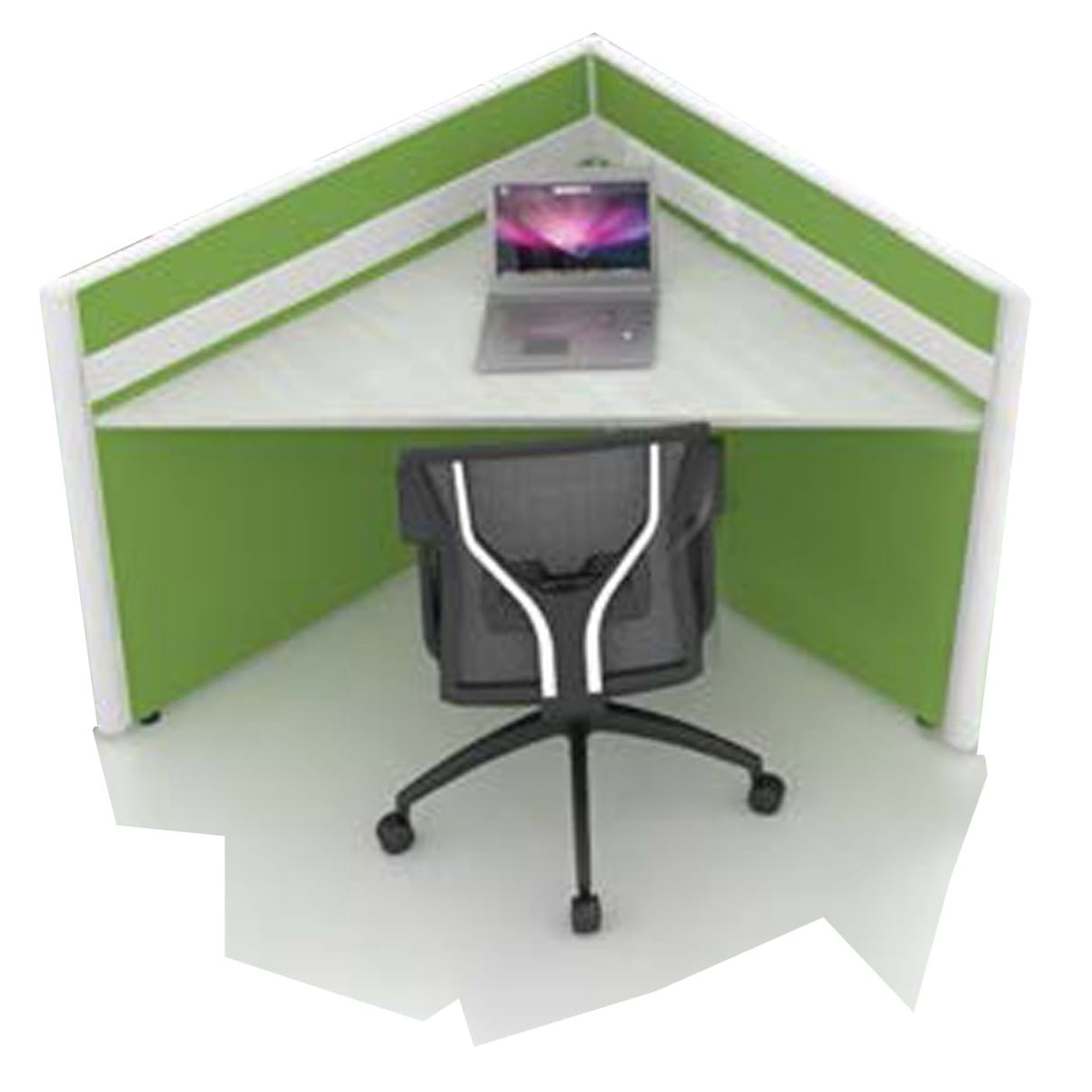 Workspace Inca Triangle 4 ft x 4 ft Glorious Triangle Modern Office Workspace 1 Seater ...