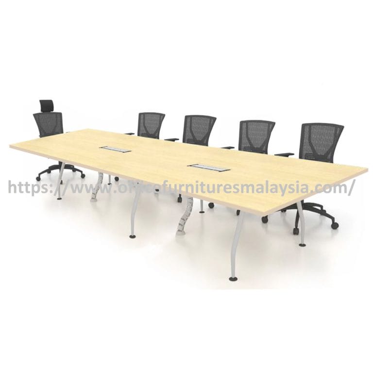 16 ft Wondrous Rectangular Office Conference Table with Steel Leg ...