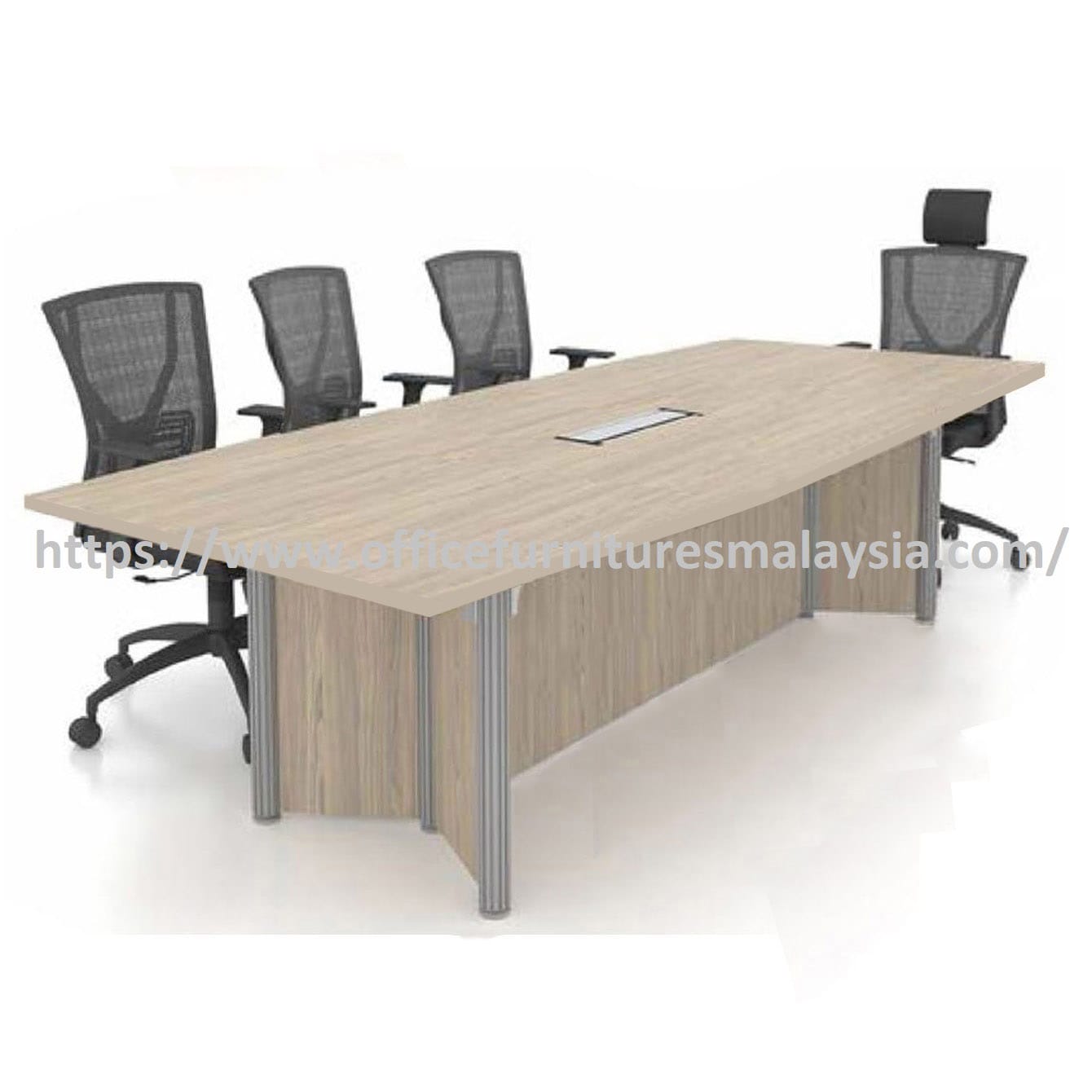 Panel Leg Boardroom 8 ft Gallant Boardroom Conference Table with Pole Leg OFFXPLB2412 ...