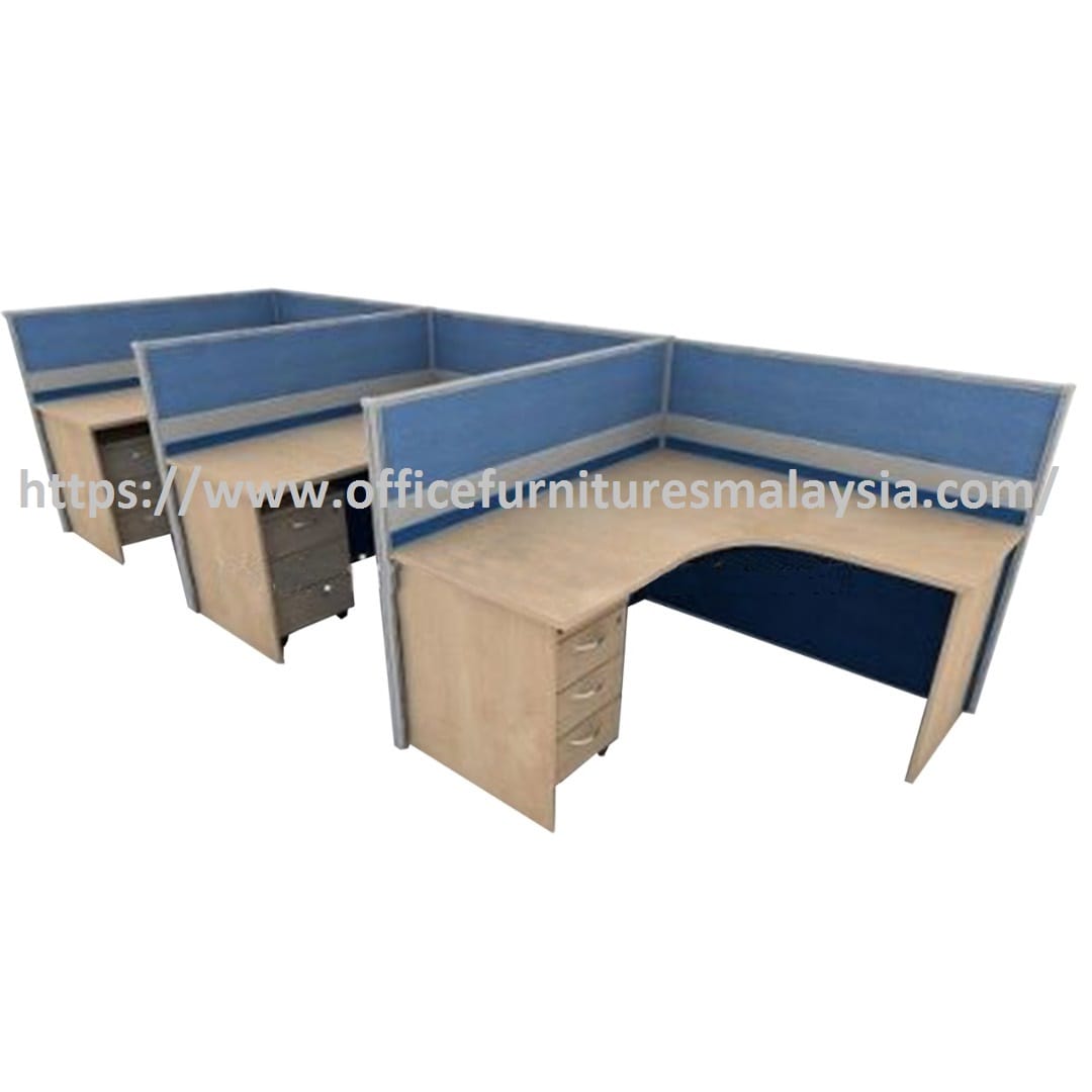 5 ft x 5 ft Affordable L Shaped 3 seater Workstation OFIM22075-3 ...