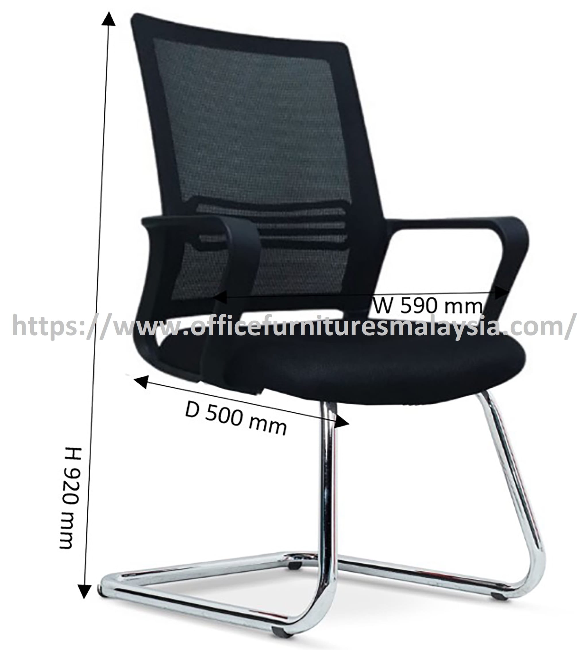 Office Chair R300 R Office Visitor Mesh Chair R Chrome Cantilever OFC32139C | Office ...
