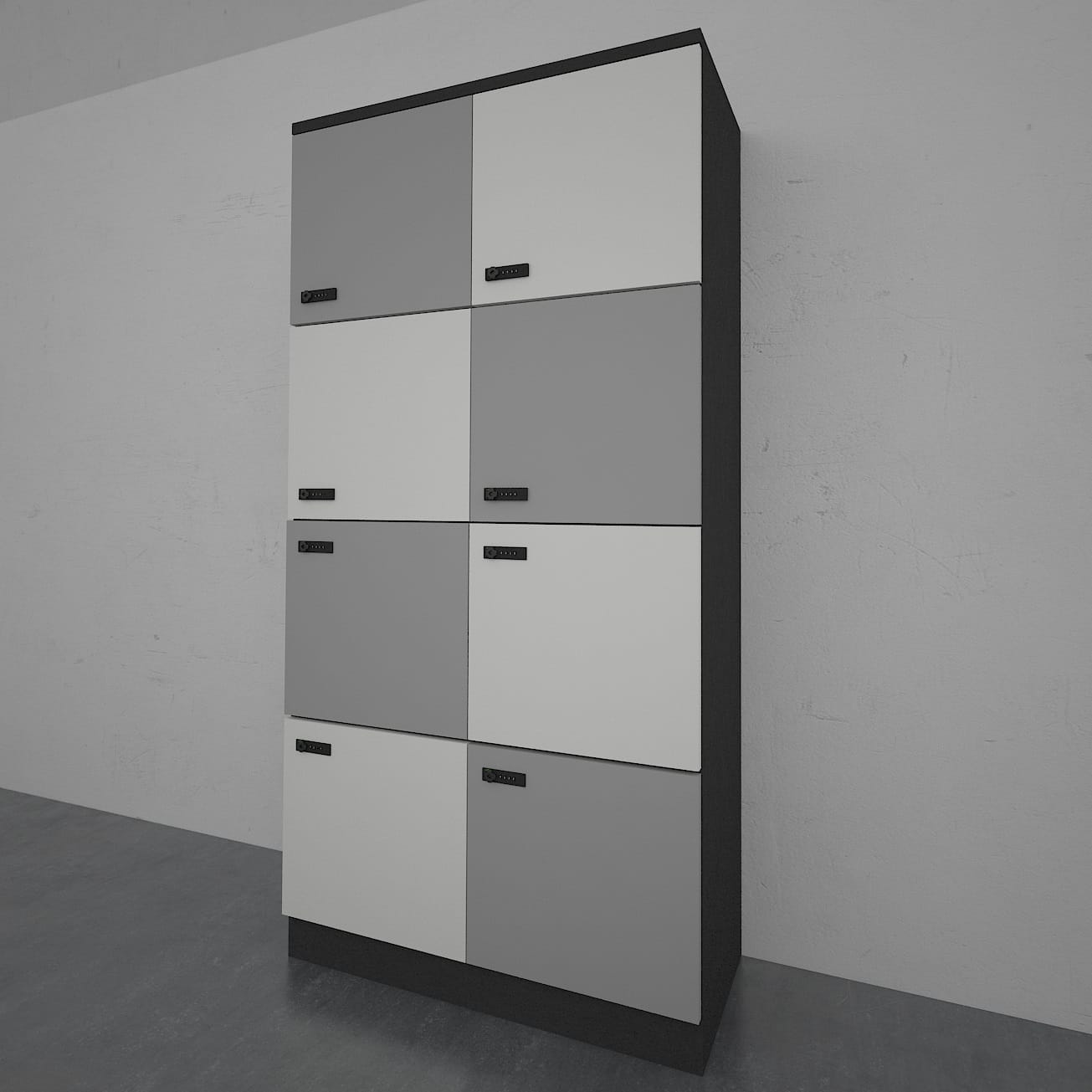 3.81ft 8 Compartment Locker Large (Wooden) OFSC0008 | Office Furnitures ...