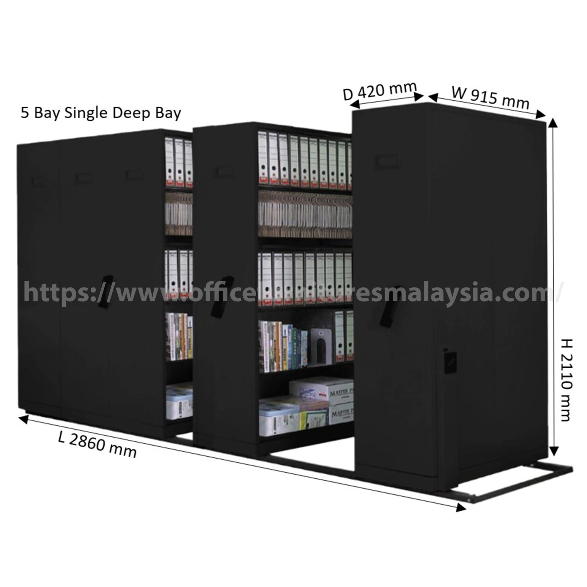 Compactor For Office Black Hand Push Mobile Compactor Storage System | Office Furnitures ...