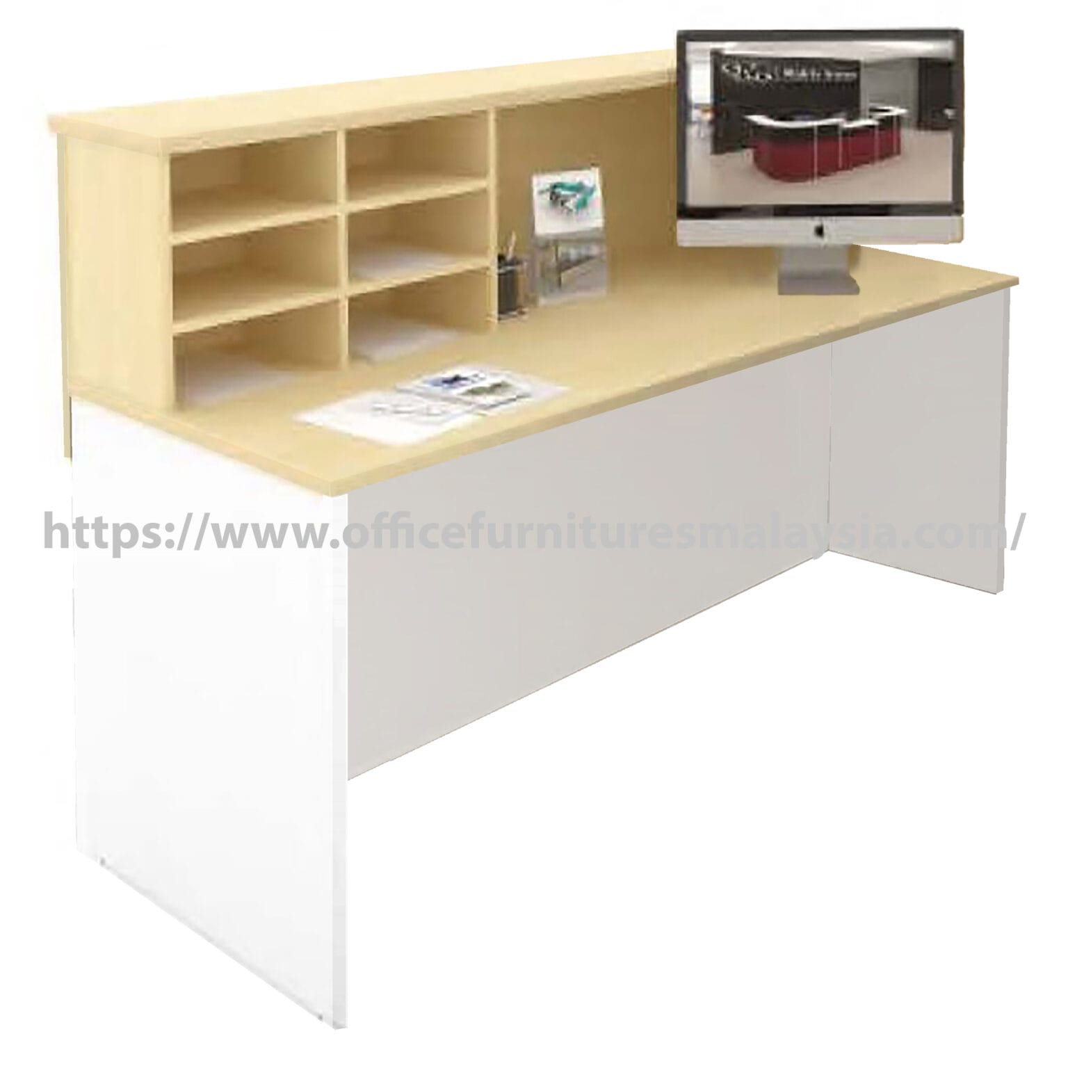 4 ft Dazzling Rectangular Reception Counter OFSC1270 | Office ...