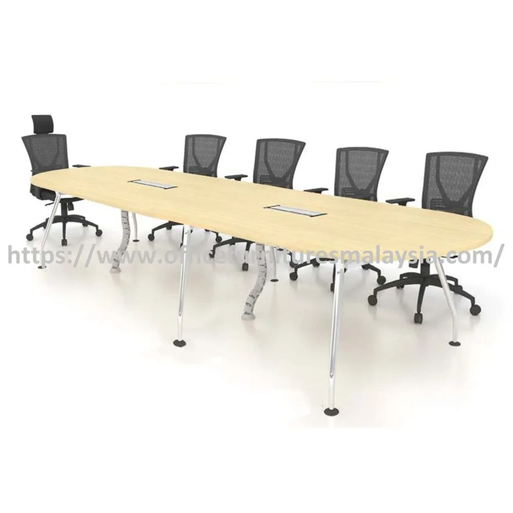 10 ft Eminent Design Oval Office Conference Table OFMFOA3012C Kuala Selangor Ijok Bentung Puchong1 12 ft Eminent Design Oval Office Conference Table with Chrome Leg OFMFOA3615C