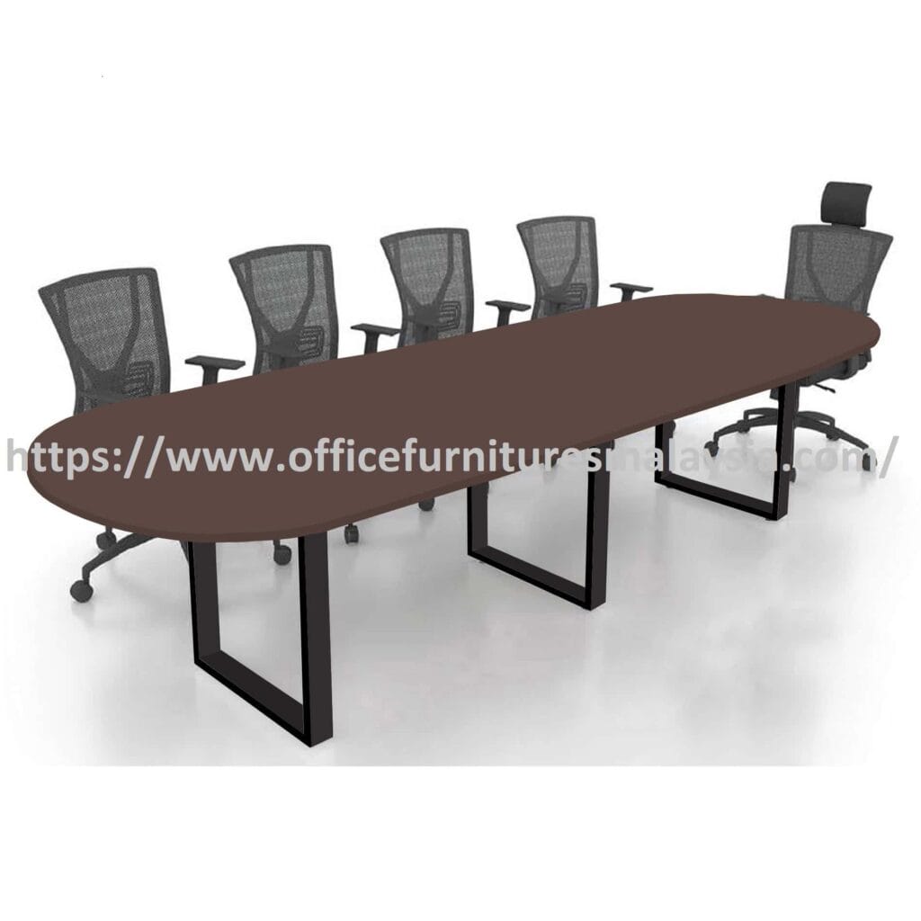 12 ft Judicious Oval Conference Table Meeting with Square Leg ...