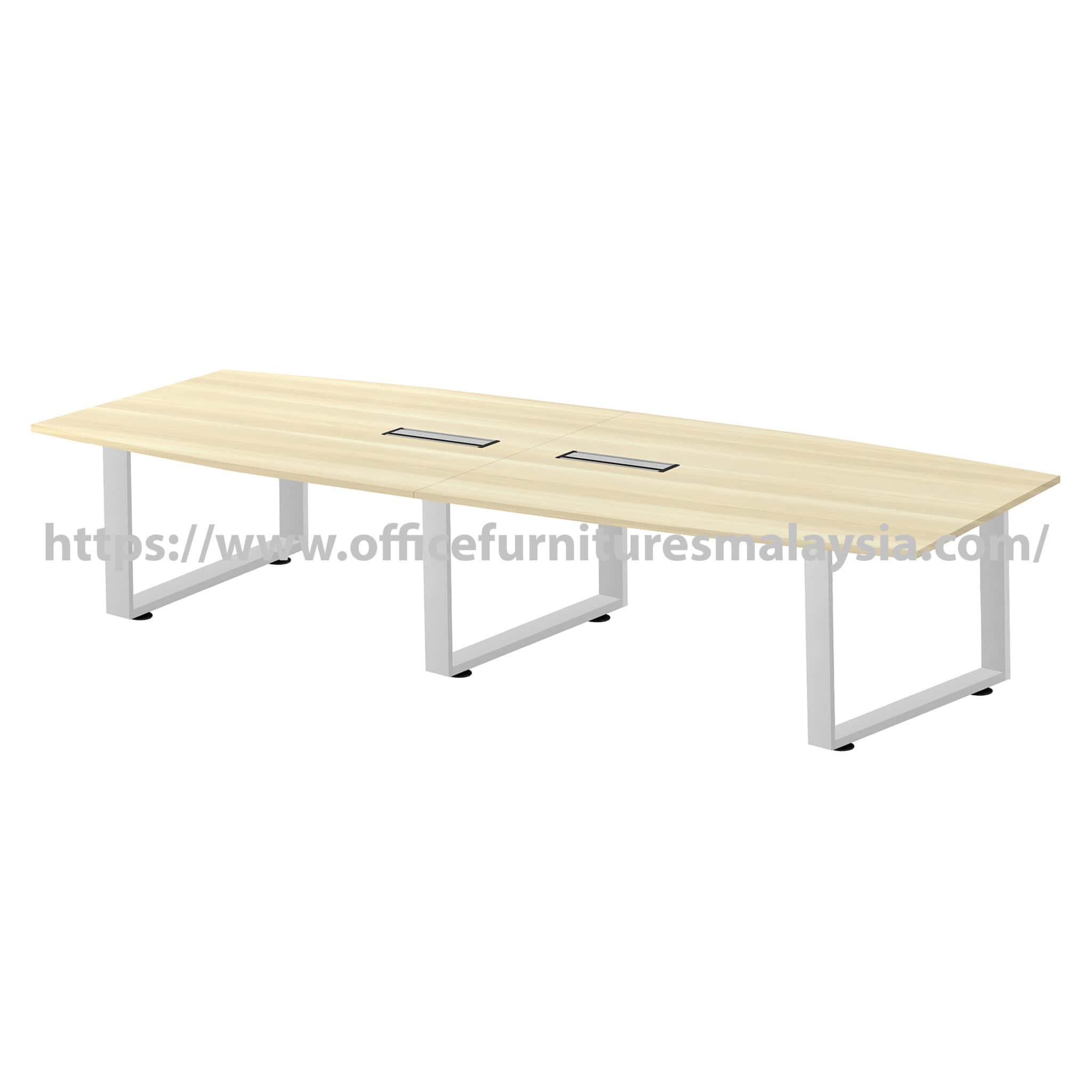 12ft Neat Boat Shape Conference Table with White Leg Subang Jaya Kelana Jaya Nilai