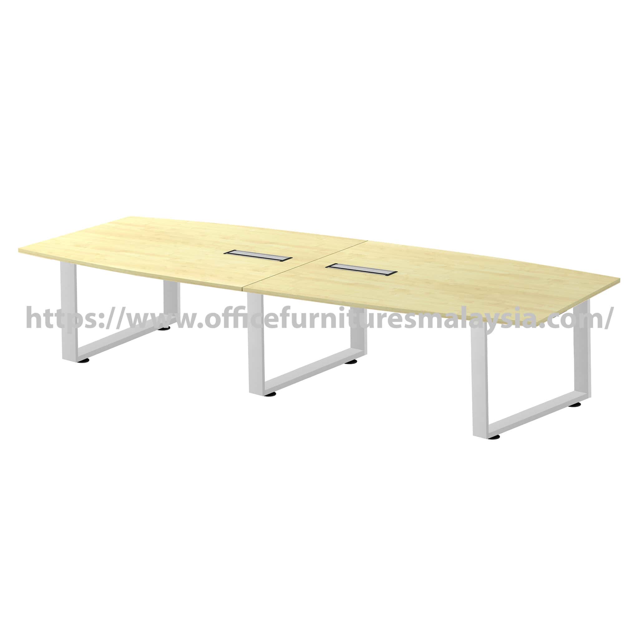 12ft Neat Boat Shape Conference Table with White Leg Subang Jaya Kelana Jaya Selangor