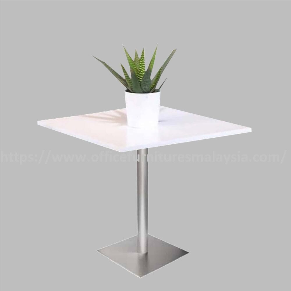 2 ft Low Square Chipboard Table Top with Stainless Steel Leg Kota Kemuning Malaysia Ampang Balakong Type B