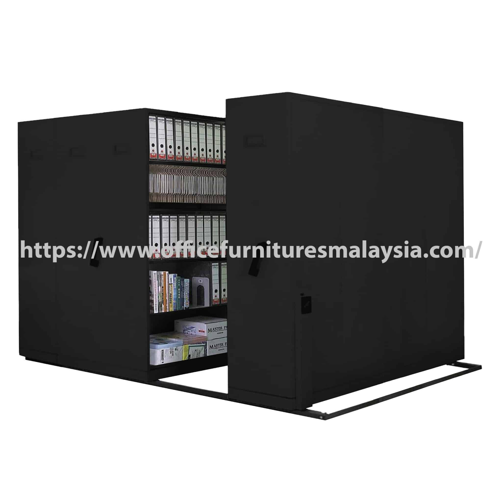 4 Double Bays Black Hand Push Mobile Compactor Storage System Serdang Selayang Johor