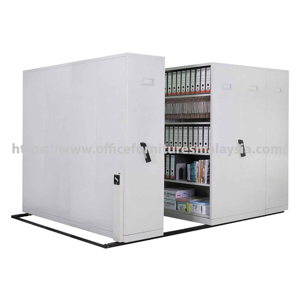 Double Bays Hand Push Mobile Compactor Storage System | Office ...