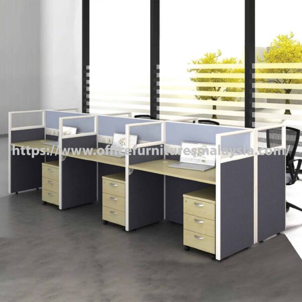 4 f ft Modern Innovative Style Workstation Cluster of 6 Seater OFS45R6 Ampang Bangi Semenyih