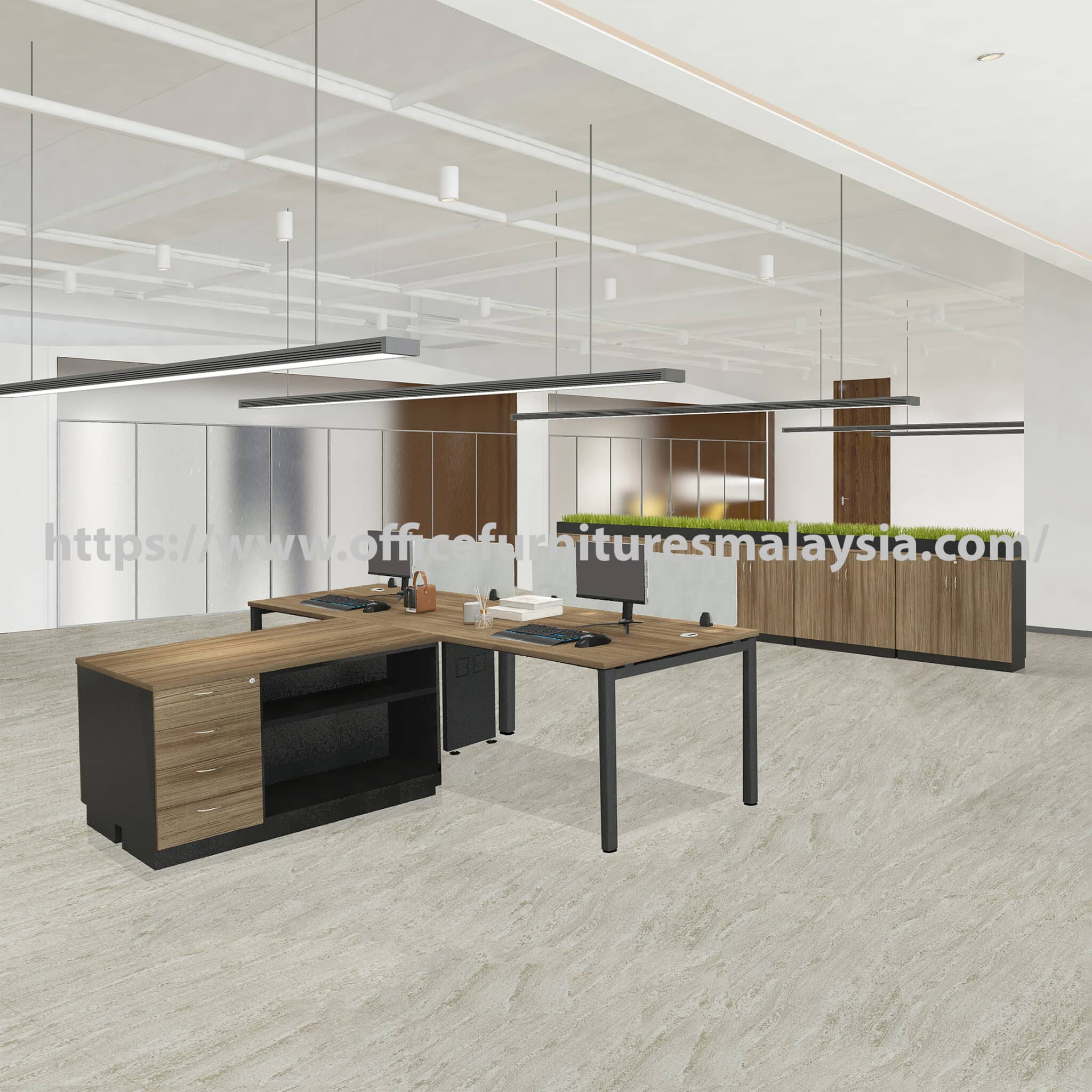 4 f ft Sophisticated Workstation Cluster of 2 Seater Serdang Nilai