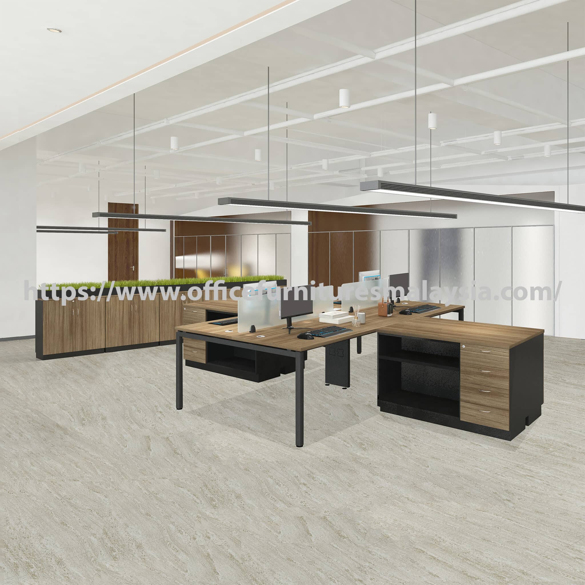 4 f ft Sophisticated Workstation Cluster of 4 Seater Serdang Nilai Selayang