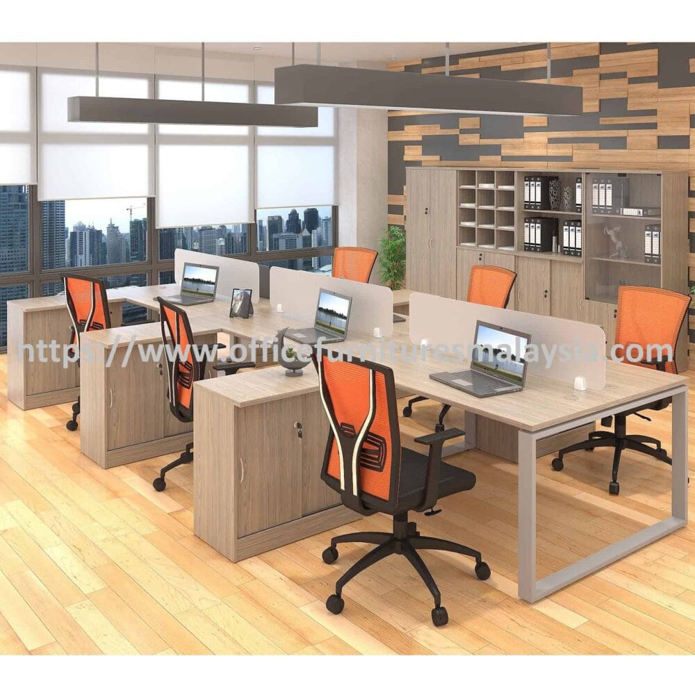 4 ft Exquisite Workspace Concept for 6 Seater with Cabinet OFFXB3612 SET cheras puchong Bandar baru bangi kelana jayaA 4 ft Exquisite Workspace Concept for 6 Seater with Cabinet OFFXB3612 SET cheras puchong Bandar baru bangi kelana jayaA