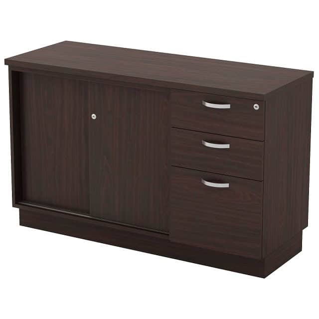4 ft Imaginative Sliding Door Low Cabinet with Fixed 2D1F Drawer Pedestal OFQYSP7123 Sungai Udang Sungai Besi Sungai Buloh