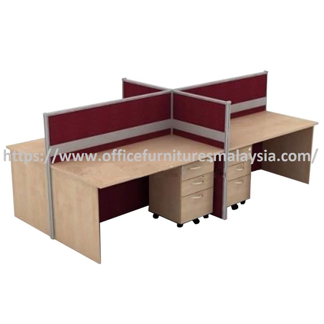 4 ft Simple 4 seater Workstation with Partition Cheras Balakong Ampang Petaling Jaya - Copy (2)