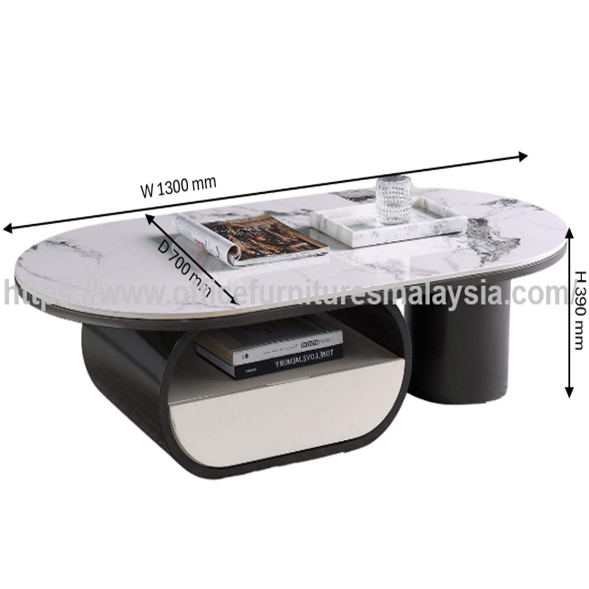 4.3ft Melano Oval Coffee Table Klang Damansara Kuala Lumpur ww