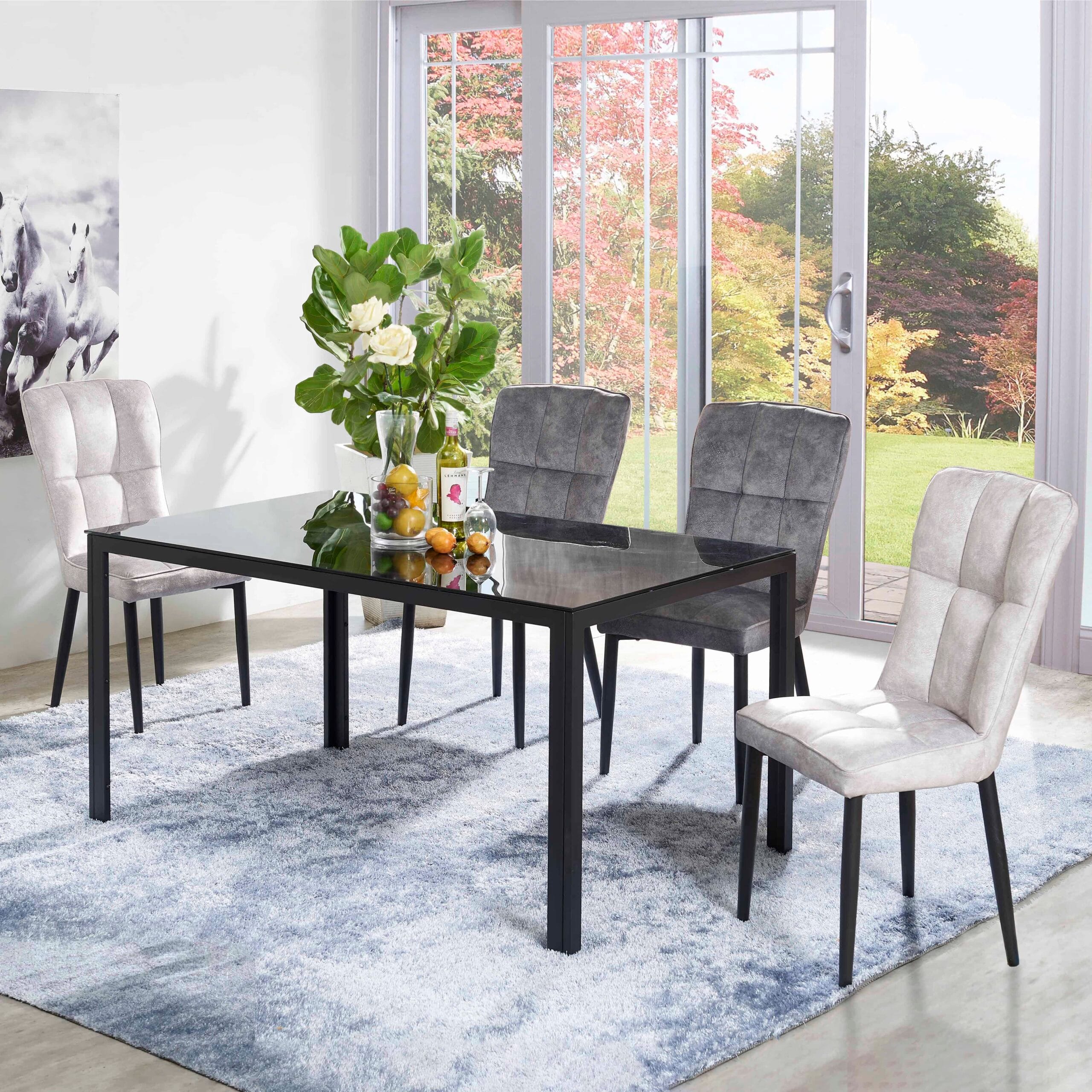 5 ft Charm Dining Table with 4 Chair Set Johor Kelana Jaya Petaling Jaya
