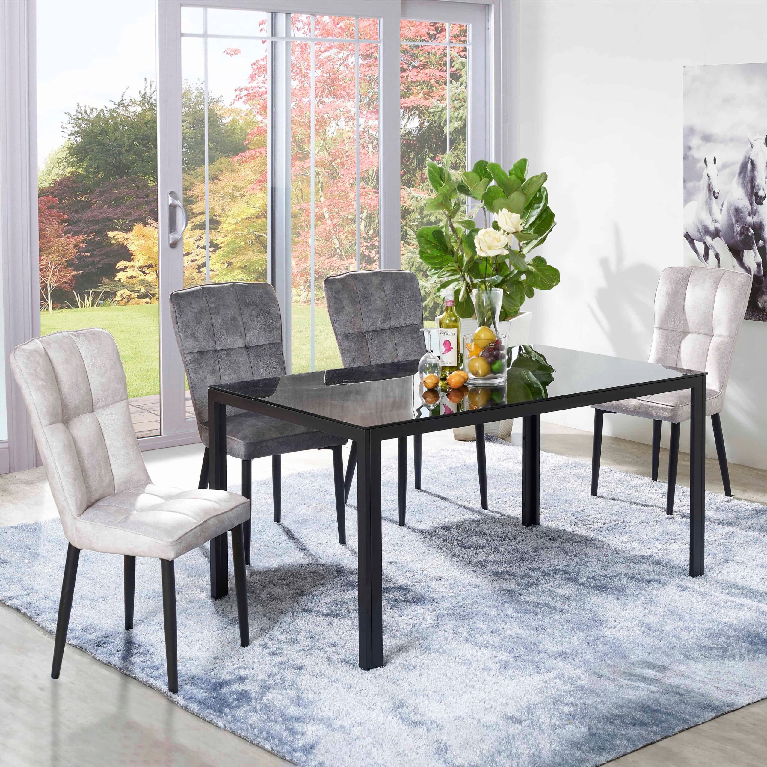 5 ft Charm Dining Table with 4 Chair Set Johor Kelana Jaya Puchong