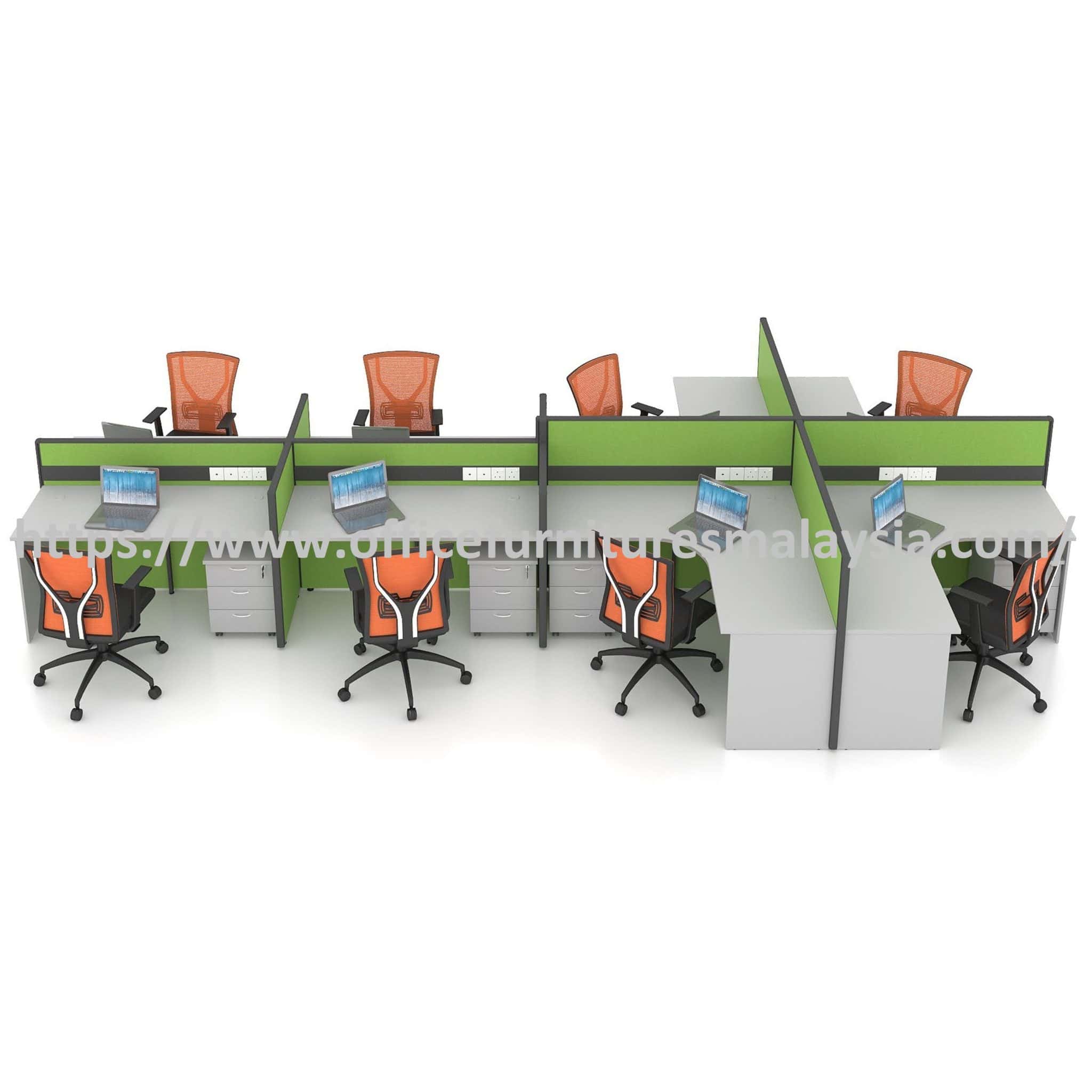 5 ft Meticulous Rectangular and 5 ft x 5 ft L Shape Workstation 8 Seater OFFXD6030 Kuala Lumpur Petaling Jaya Kelana JayaAsdaq