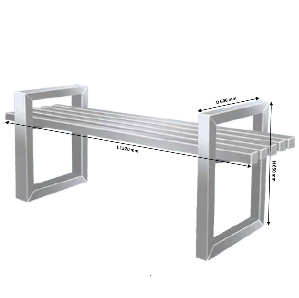 5 ft Stainless Steel Bench setia alam bukit raja bandar mahkota cheras1