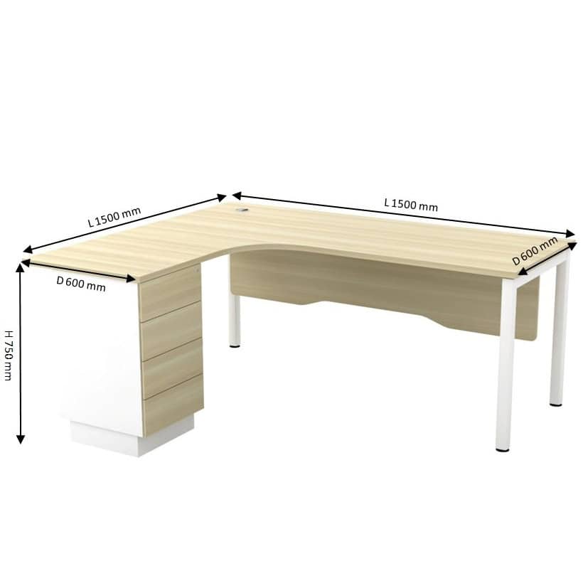 5 ft x 5 ft Manager Desk OFSWL5524D - Image 4