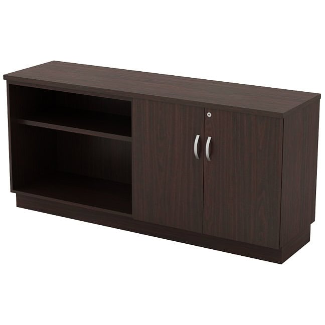 5.33ft Clever Open Shelf with Swinging Door Low Cabinet OFQYOD7160 Bukit Gambir Panchor Pagoh