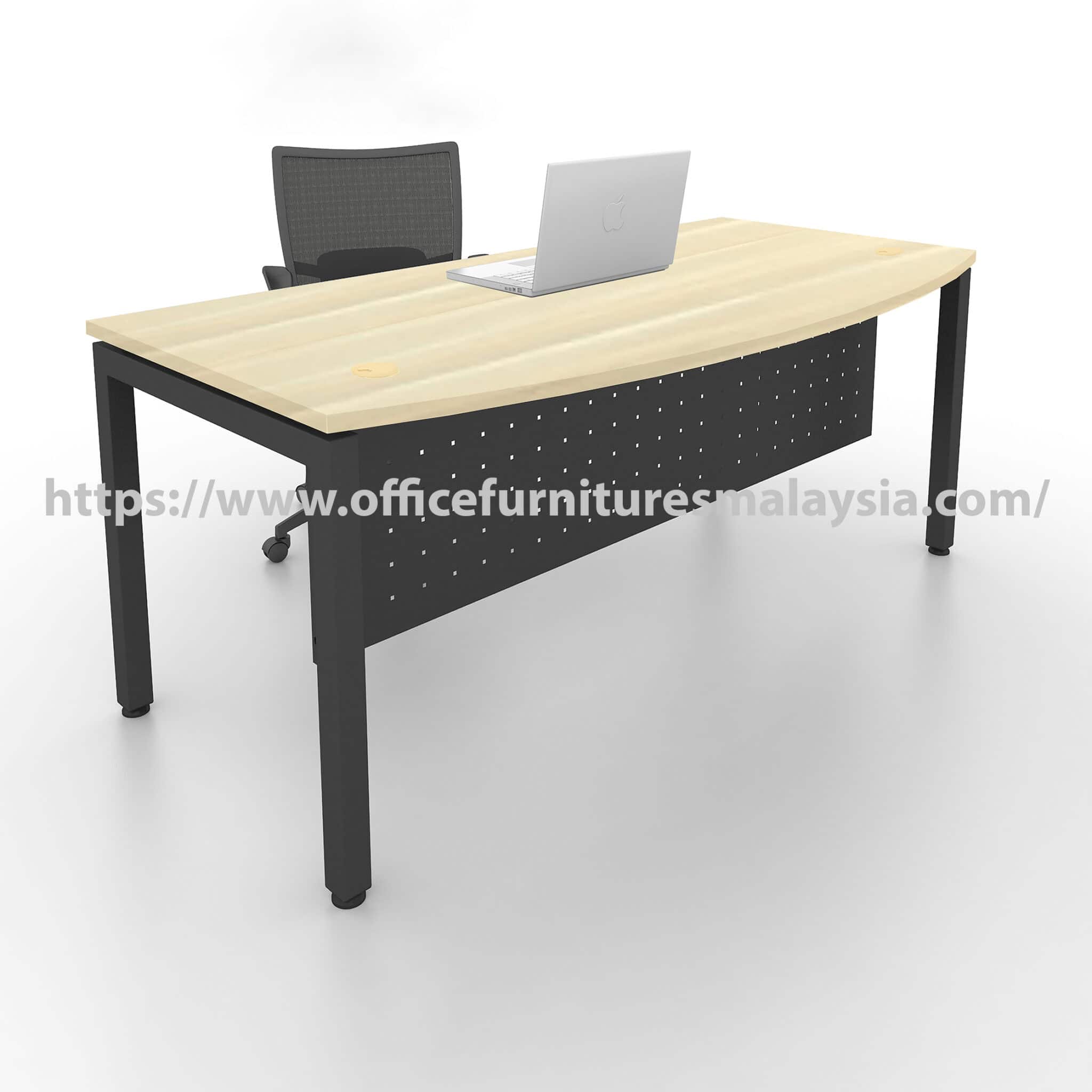 6 ft Altruistic D Shaped Director Table with Dark Grey Leg OFSMB108AD - Image 6