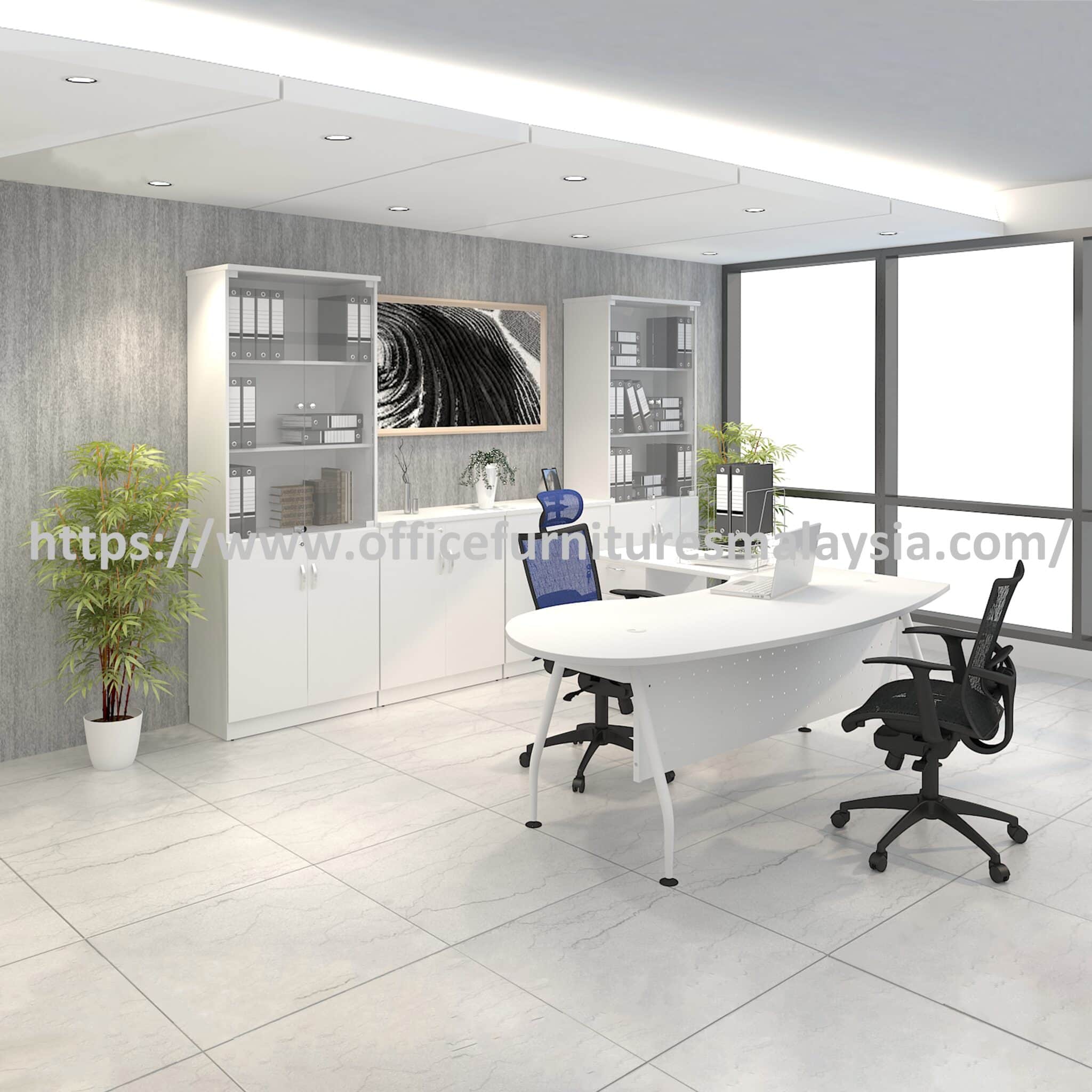 6 ft Curved L Shaped Corner Office Desk Cabinet Set Shah Alam Kuala Lumpur Bukit Raja