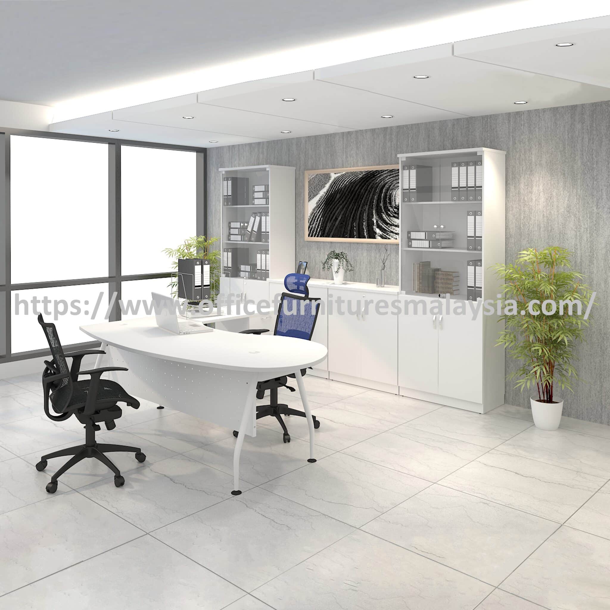 6 ft Curved L Shaped Corner Office Desk Cabinet Set Shah Alam Kuala Lumpur Kajang