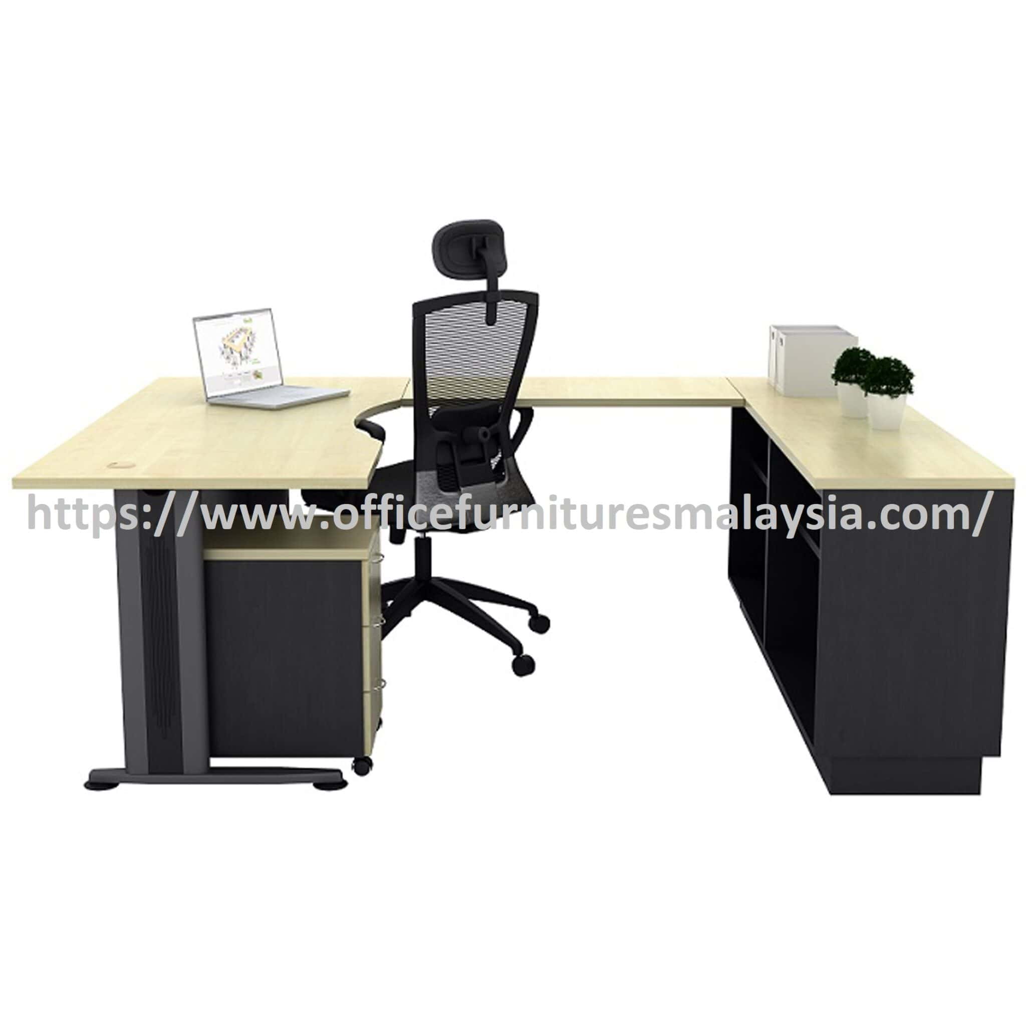 6 ft Devotee Rectangular Executive Table with Cabinet OFTMB11SET - Image 3