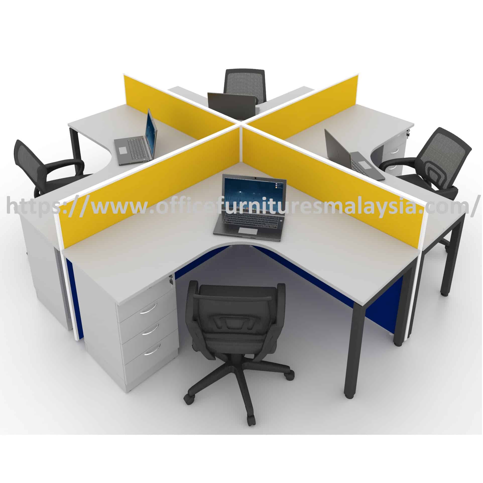 6 ft L-Shaped Workstation Table with Partition Kuala Lumpur Selangor Shah Alam