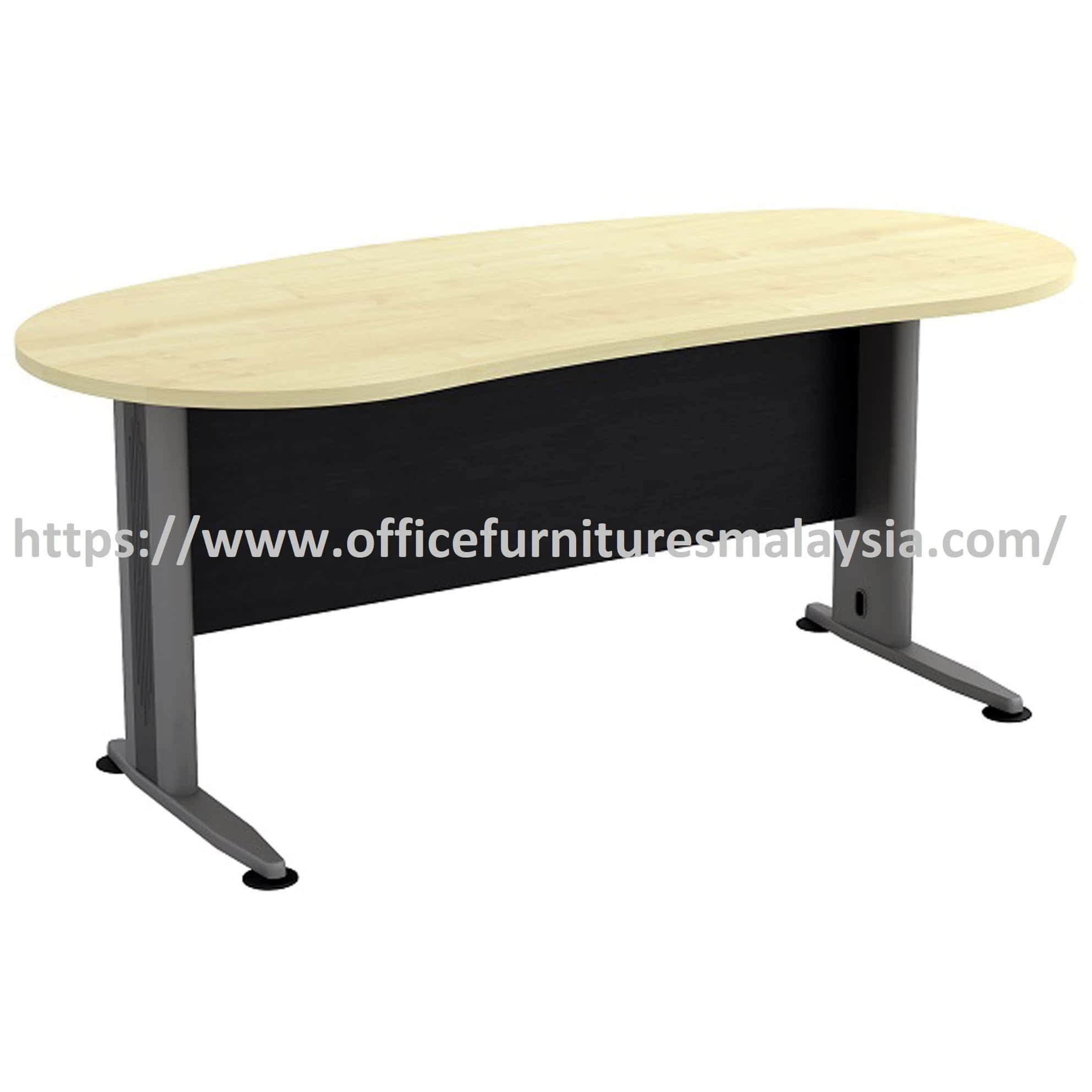 6 ft Modern Oblique Kidney Shape Manager Table without Grommet Hole OFTMB33 - Image 2