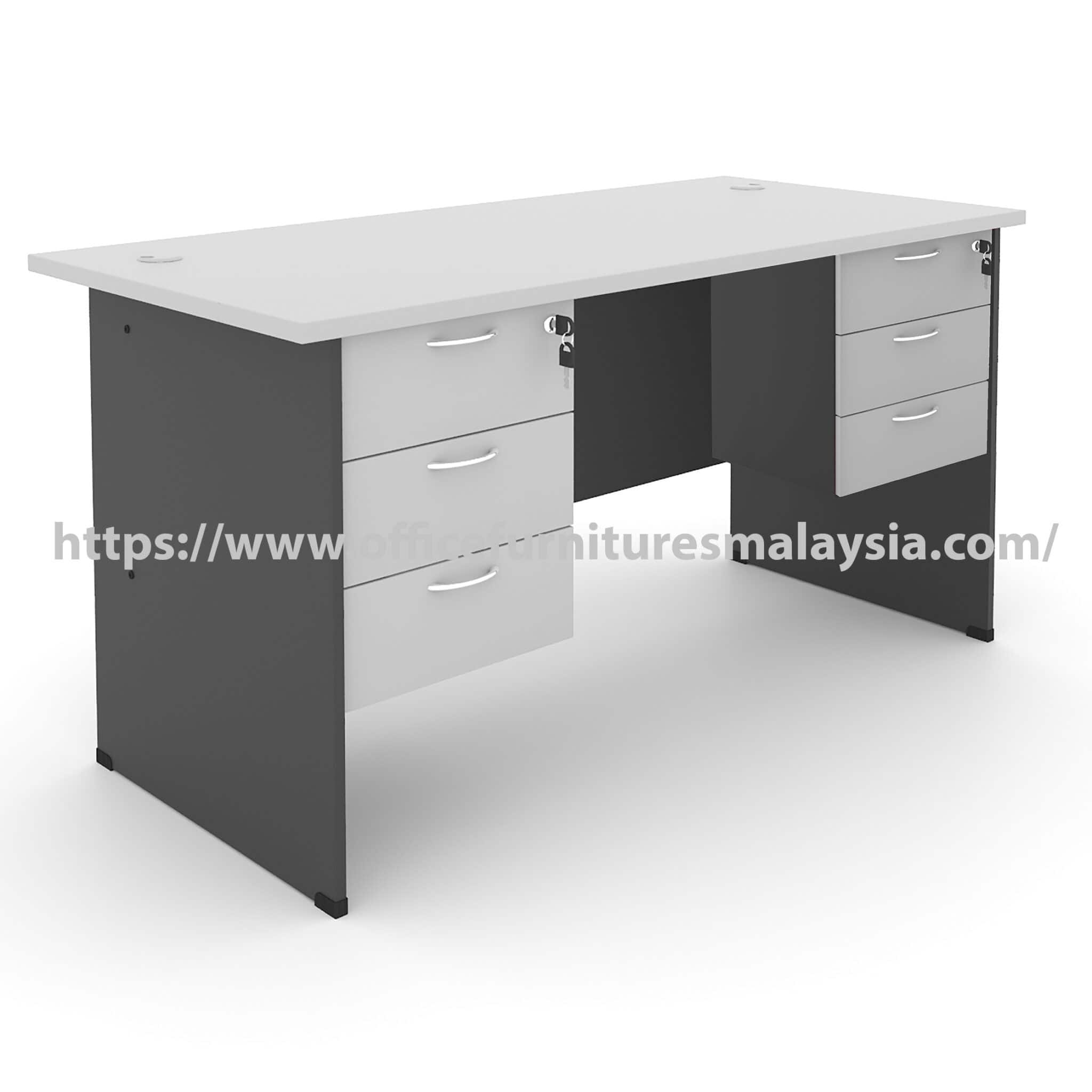6 ft Simple Rectangular Table with 2 Fixed Pedestal Kuala Lumpur Batang Berjuntai Meru