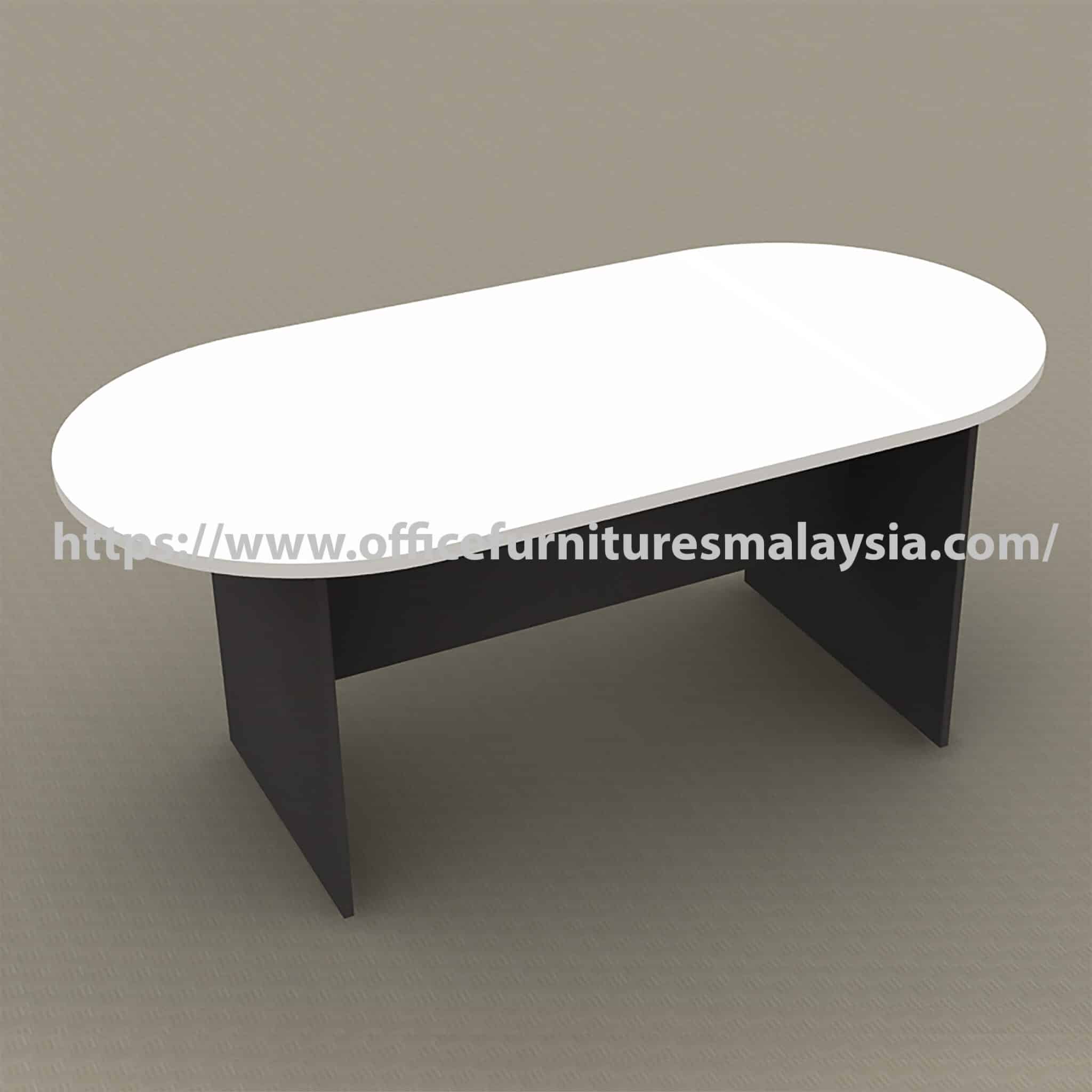 6 ft Two Tone Oval Shape Meeting Table Kajang Serdang Setapak Melaka Kota Kemuning