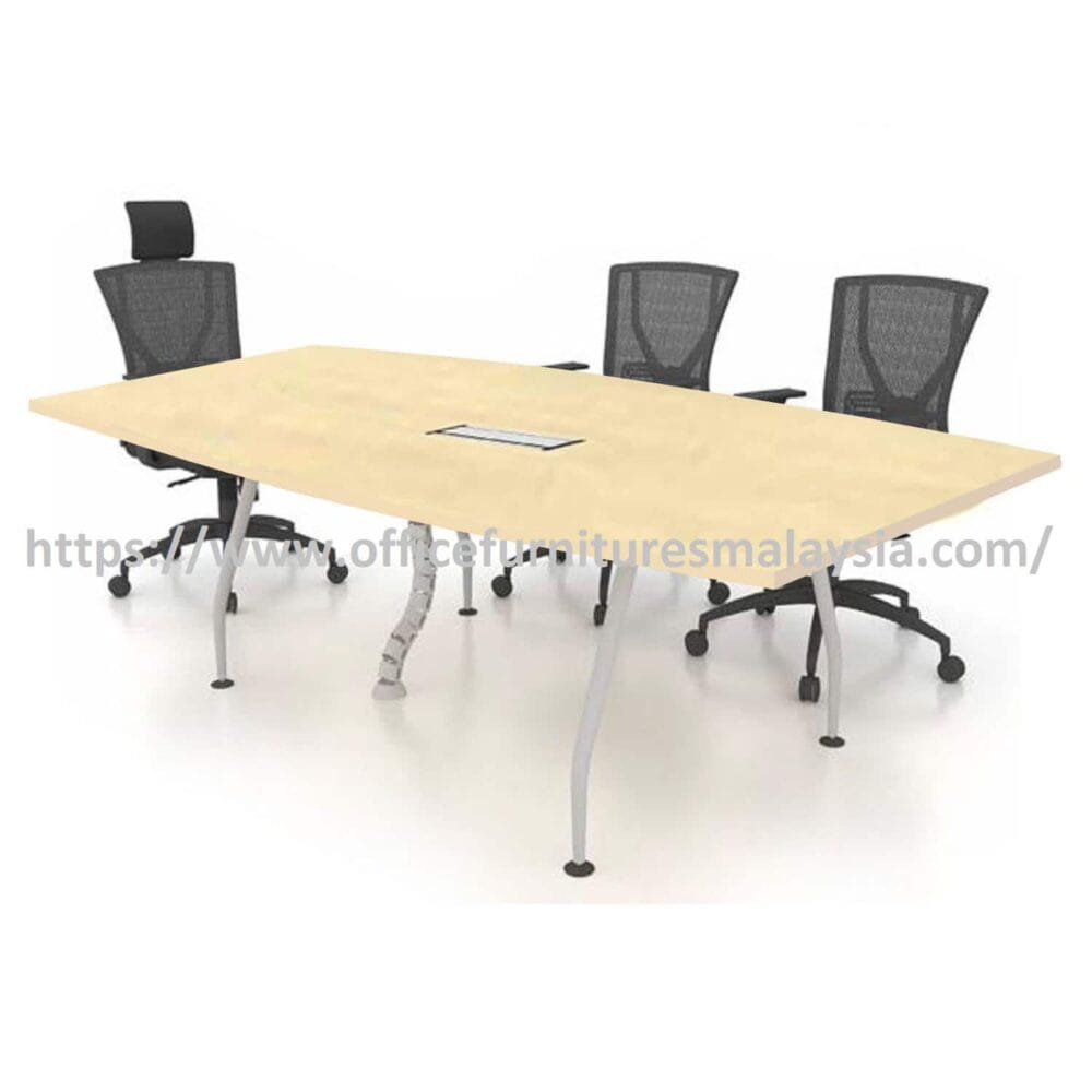 6 ft Venerable Modern Boat Shape Meeting Table with Steel Leg OFMFBA1890NC Kota Kemuning Cyberjaya Kajang 8 ft Venerable Modern Boat Shape Meeting Table with Steel Leg OFMFBA2412NC