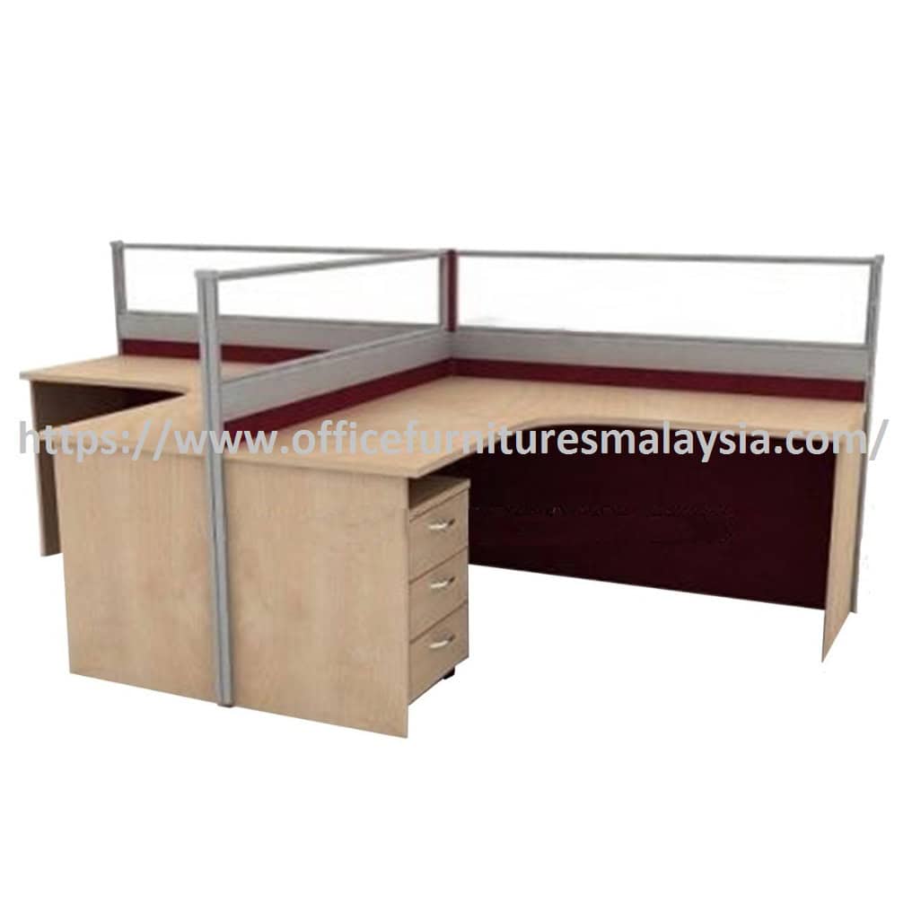 6 ft x 5 ft Affordable L-Shaped 2 seater Workstation Kuala Lumpur Selangor Shah Alam Balakong