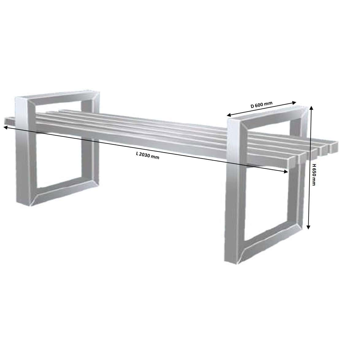 6.6ft Stainless Steel Bench Square Pipe PANDAN INDAH PANDAN JAYA