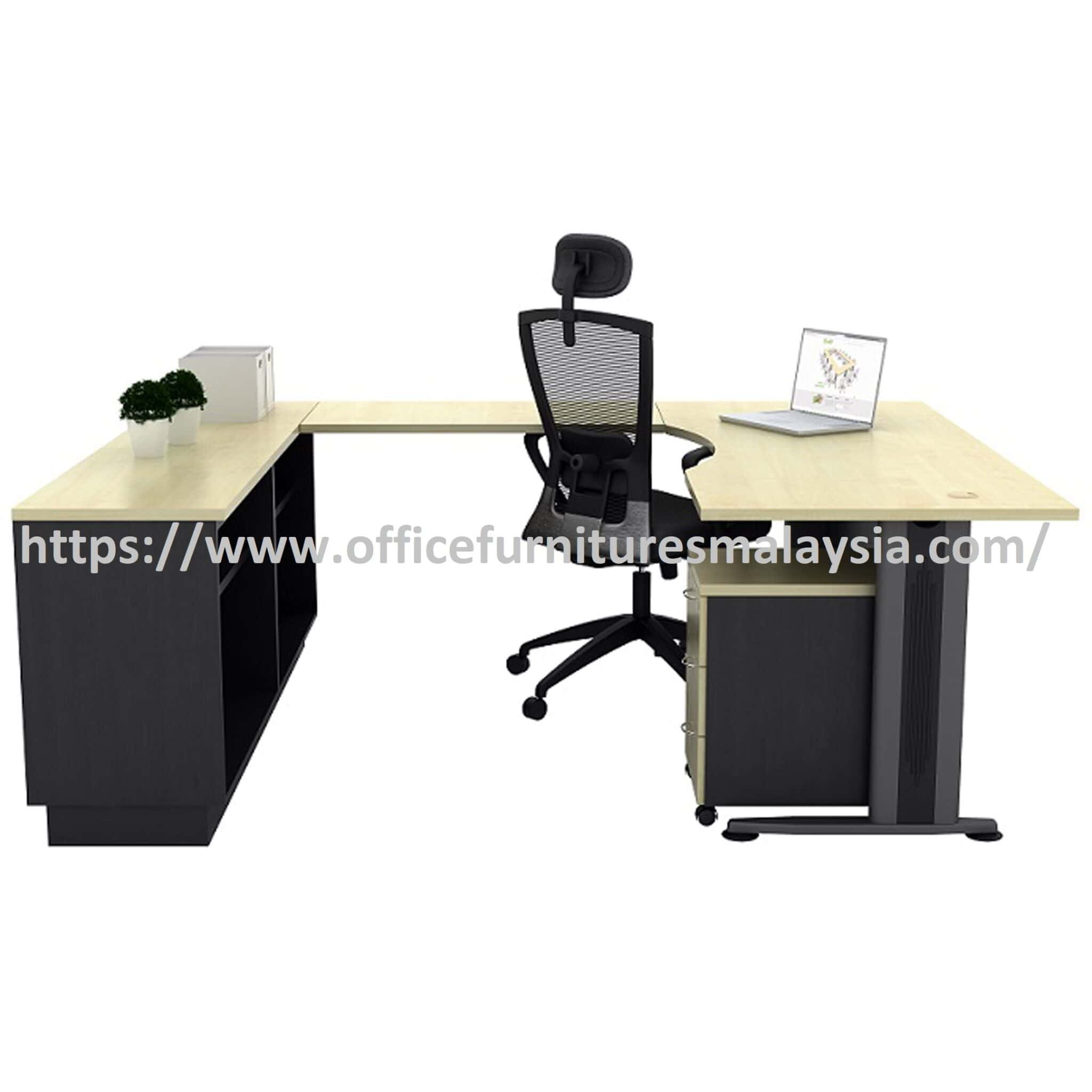 6 ft Devotee Rectangular Executive Table with Cabinet OFTMB11SET - Image 4