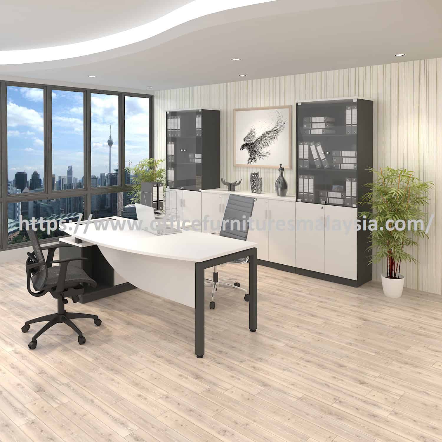 7 ft Director CEO Table Desk D Shaped OFBNM2190SET Kuala Lumpur Nilai Bandar Sunway