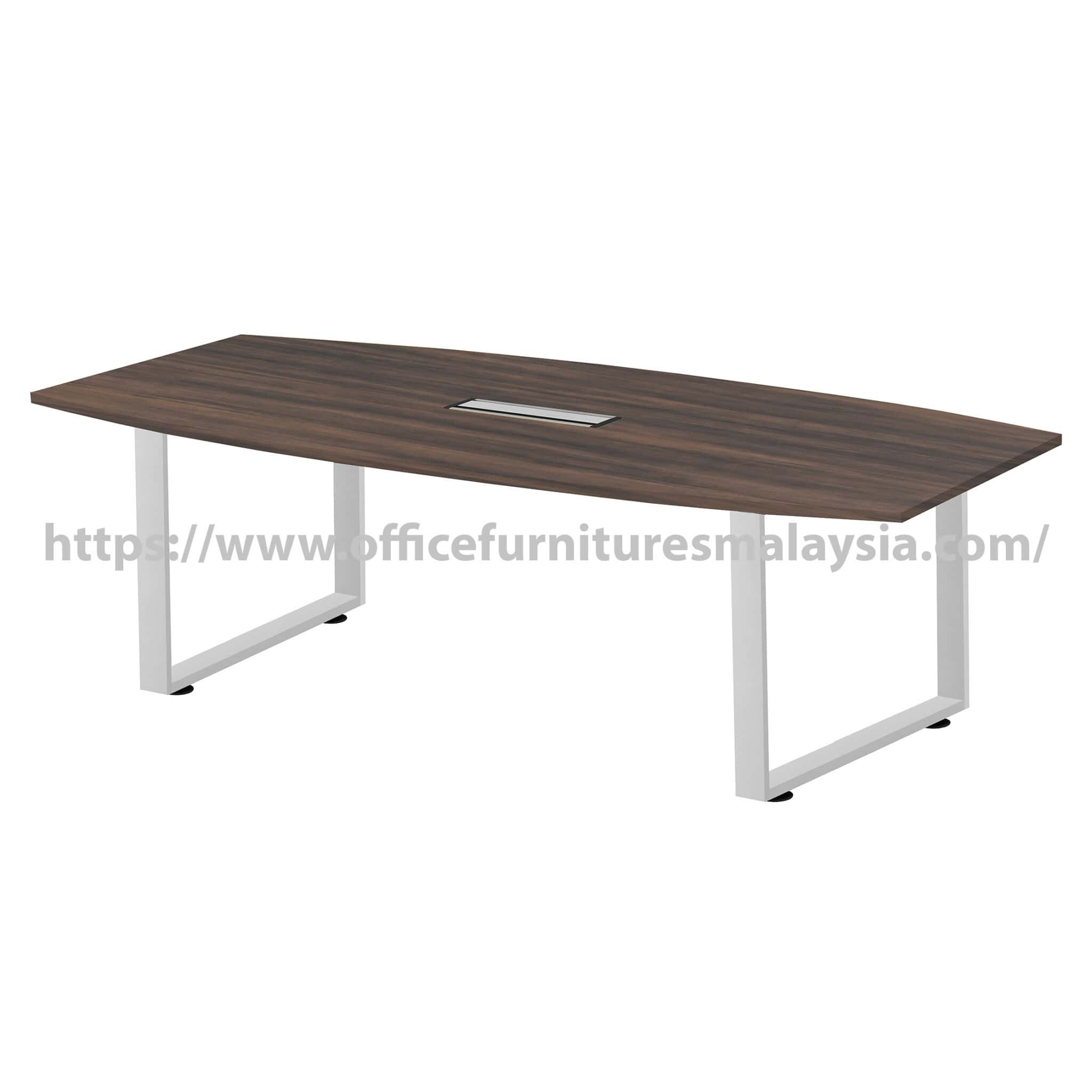 8ft Neat Boat Shape Conference Table with White Leg Kelana Jaya Serdang Bangi Cheras