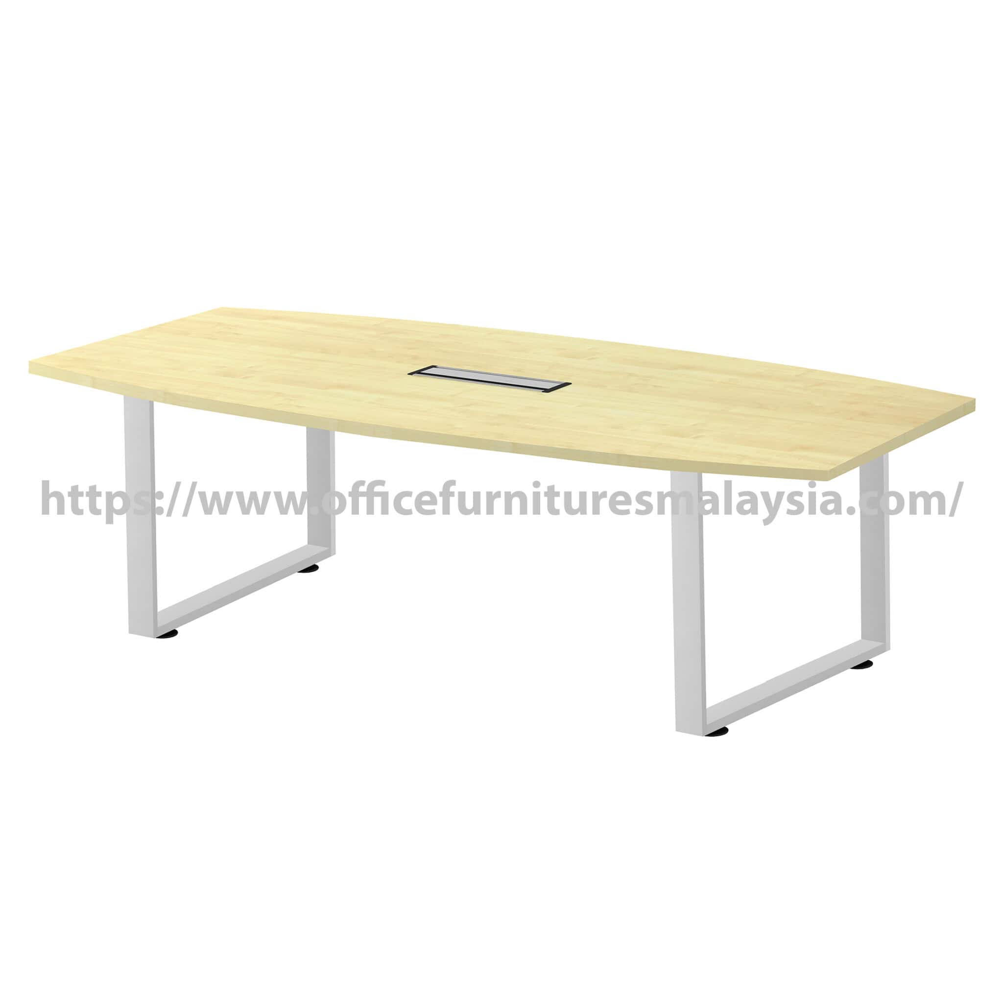 8ft Neat Boat Shape Conference Table with White Leg Kelana Jaya Serdang Wangsa Maju