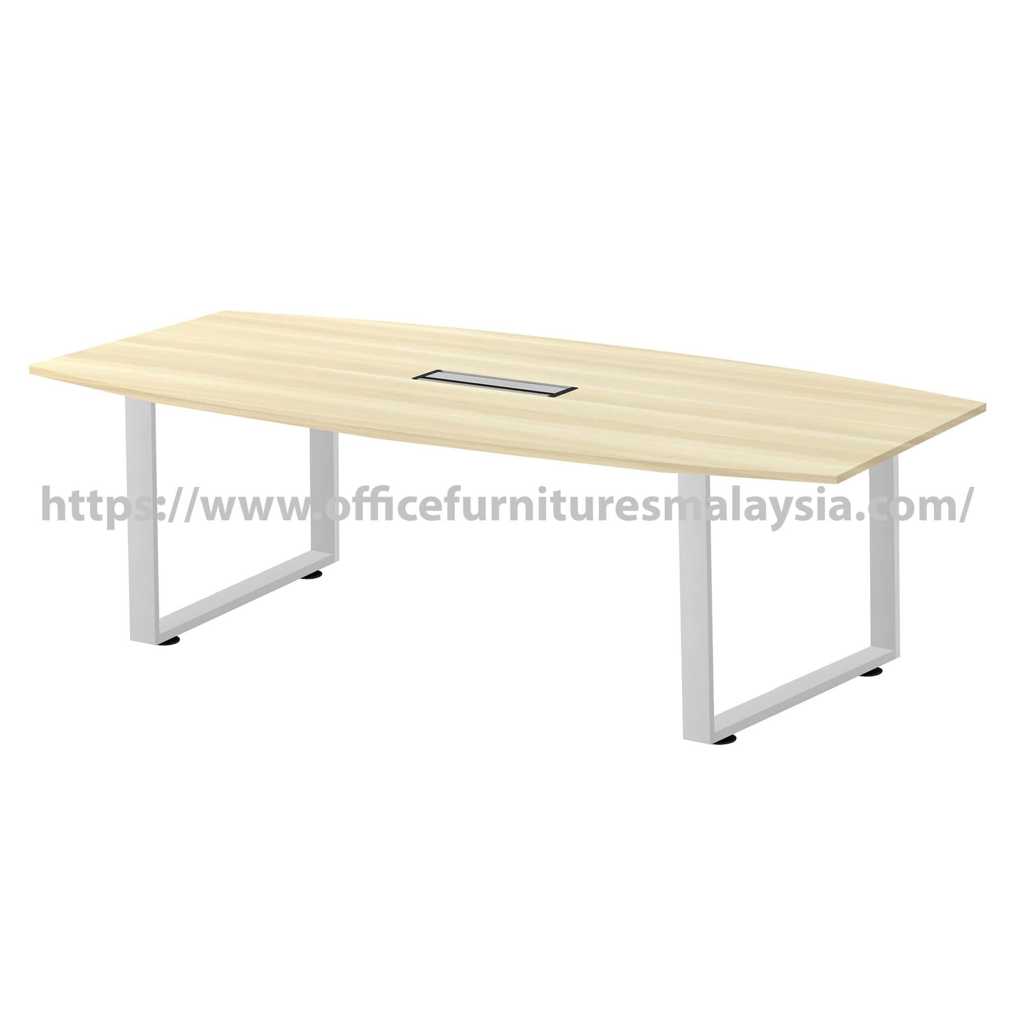 8ft Neat Boat Shape Conference Table with White Leg Kelana Jaya Serdang