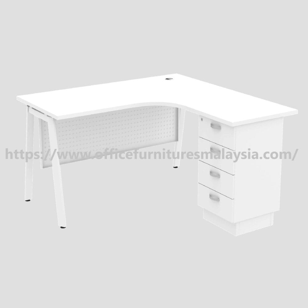 Wmm Table 6ft 4D Swish L Shape Table with Metal Front Panel OFASWL1815-4D ...