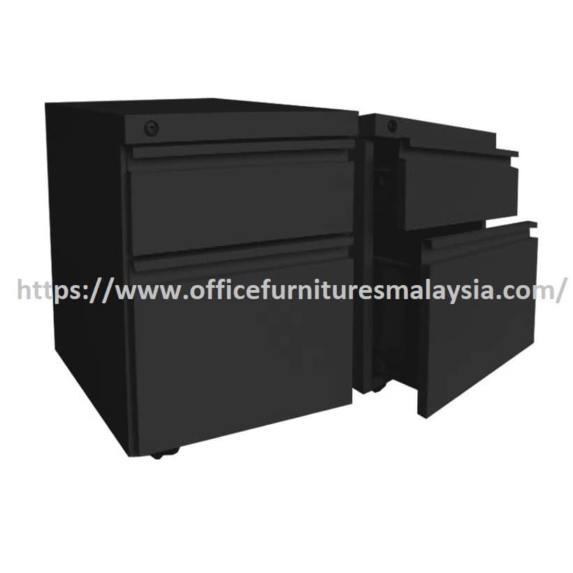 Black Office Steel Mobile Pedestal 1 Drawer 1 Filling Drawer SOFM182B Puchong Kelana Jaya USJ