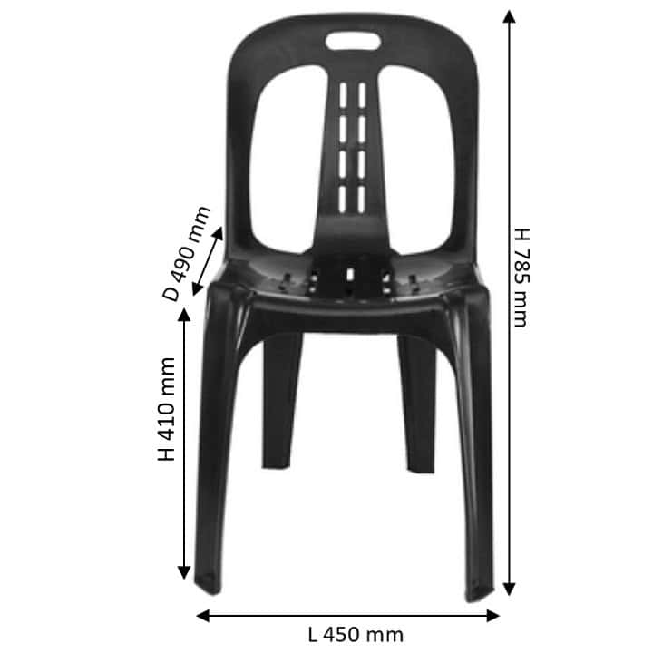 Black Plastic Chair Meru Sepang Port Klang