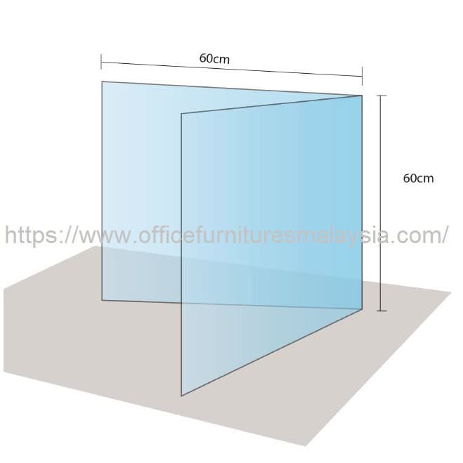 Covid 19 Social Distancing V Shaped Acrylic Fix Partition selanogr klang valley
