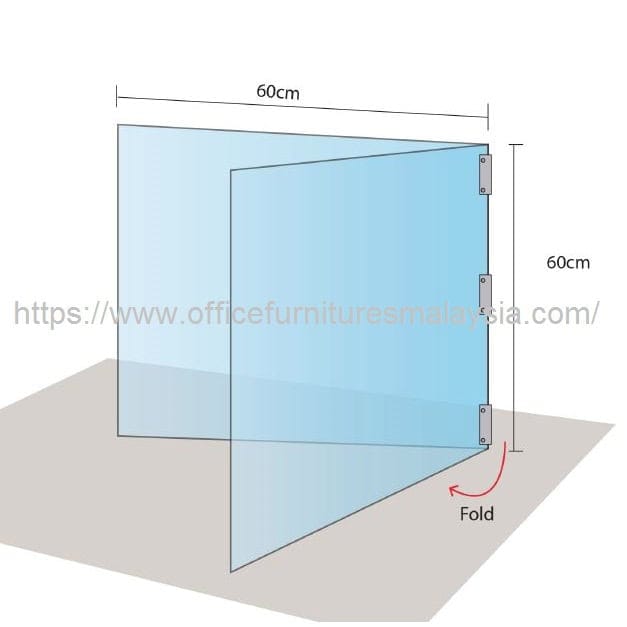 Covid 19 Social Distancing V Shaped Acrylic Foldable Partition malaysia bangsa sentul gombak