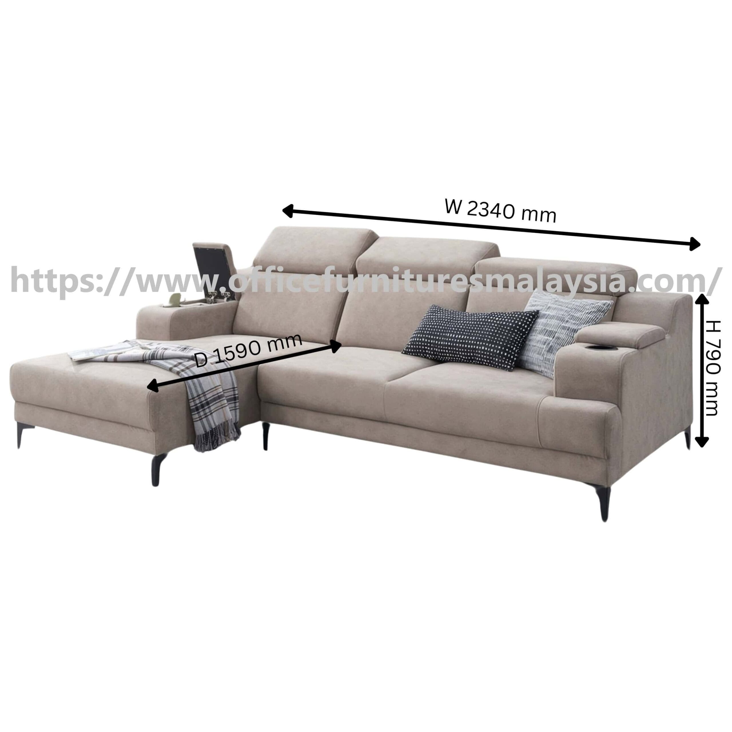 Dulcet L Shape Sofa OF2EK437053-PNT - Image 3